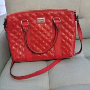 Red leather bag